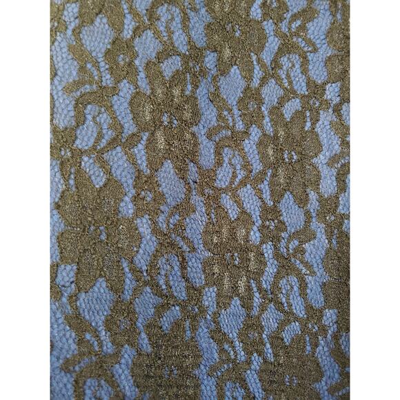 Metrostyle Full Lace Blue Black Retro Hip-Length Open Blazer Jacket, Size 12 - Picture 10 of 11